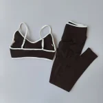 Seamless 2PCS Legging Sets Women's Strappy Sports Bras and Leggings - Image 6